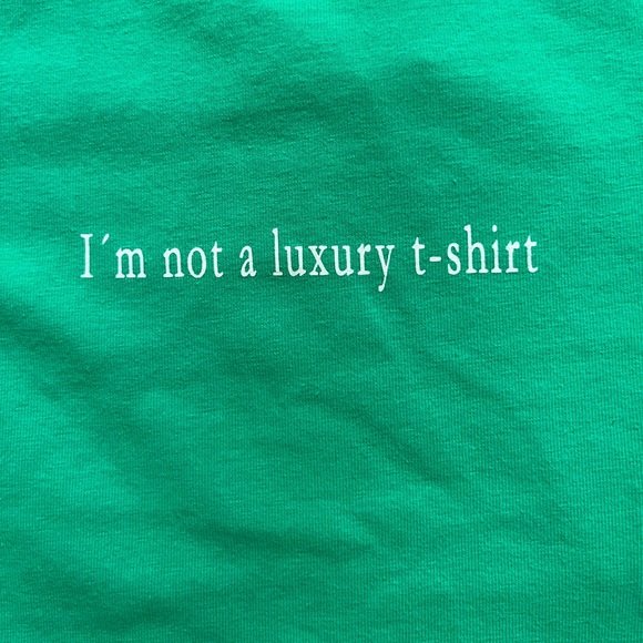 Zara green tshirt, size XS, NWT, “I’m not a luxury tee” - Picture 6 of 6
